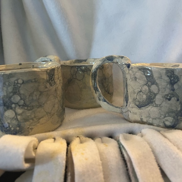 Three handmade ceramic bowls with Lotus - Picture 4 of 4